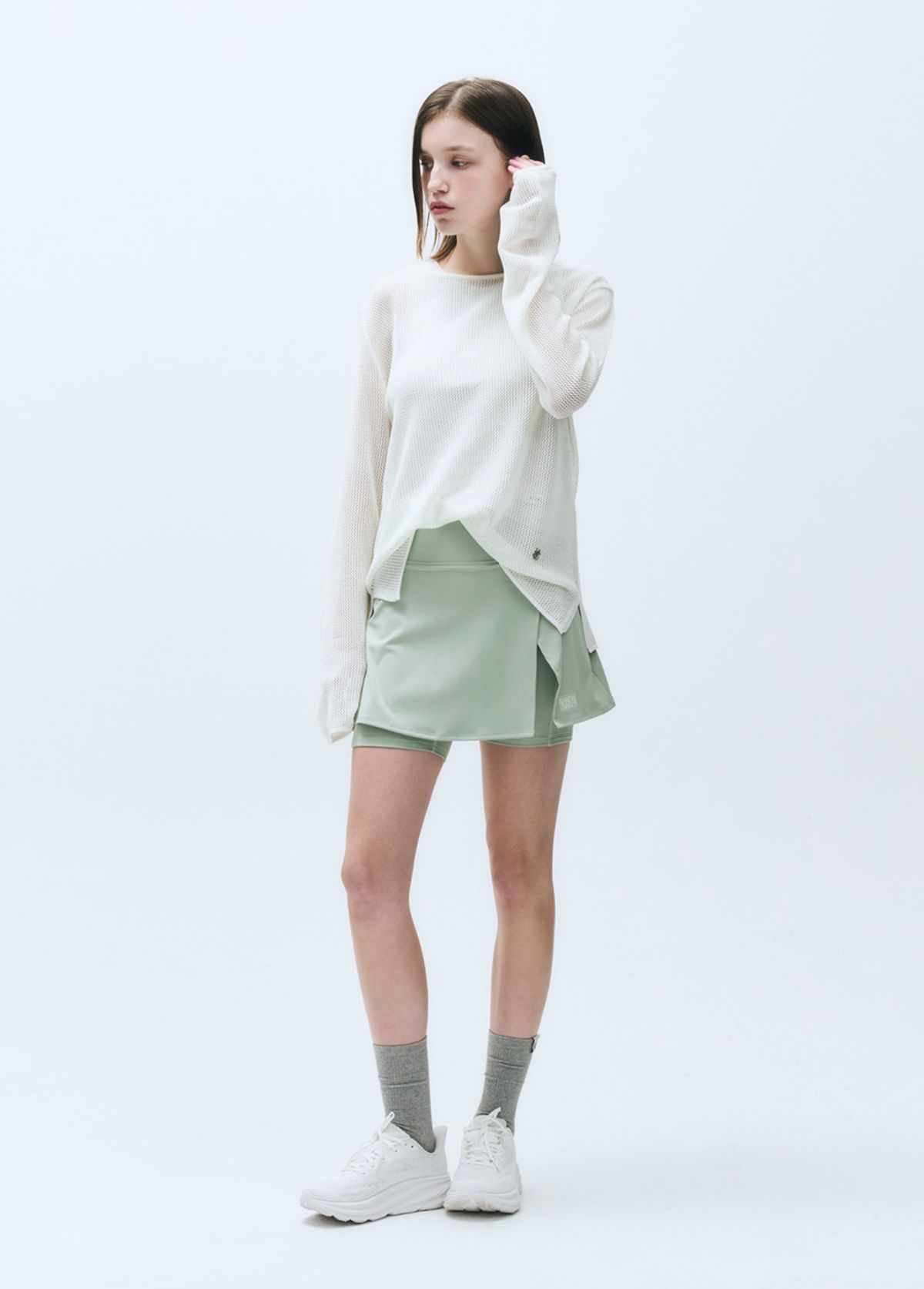 마리떼 스포츠(MARITHÉ SPORT) MOUVEMENT W CLASSIC LOGO WRAP SKIRTS SHORTS mint