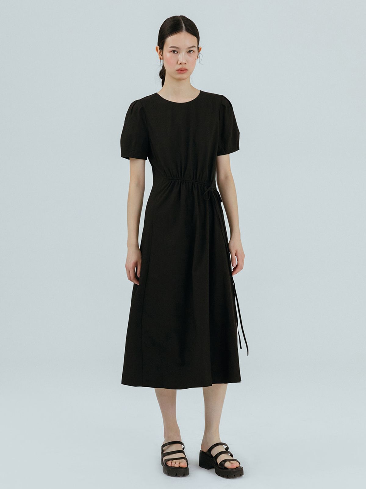 에트몽(ETMON) Unbalance String Dress, Black
