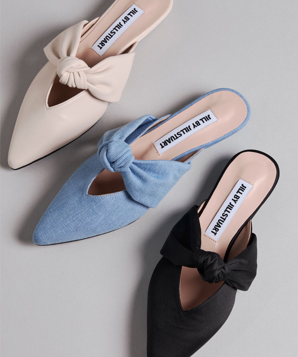 질바이질스튜어트(JILL BY JILLSTUART) [노아] 리본 포인트 토 뮬 - 3color
