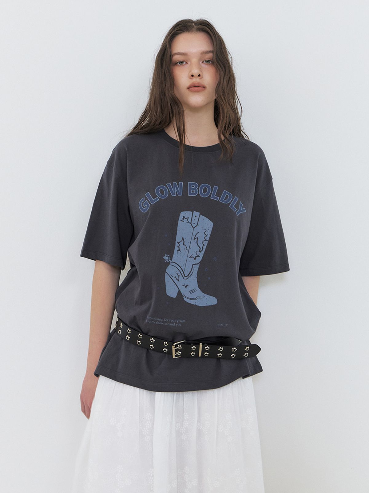 에트몽(ETMON) Boldly Graphic T-Shirt, Charcoal