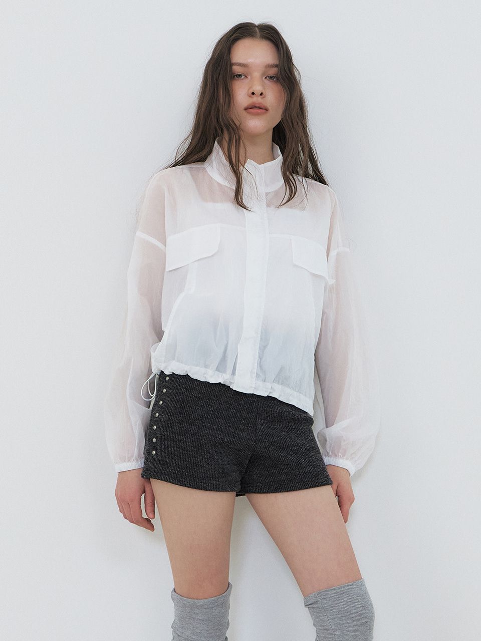 MUSINSA | ETMON Sheer Wind Jumper, White