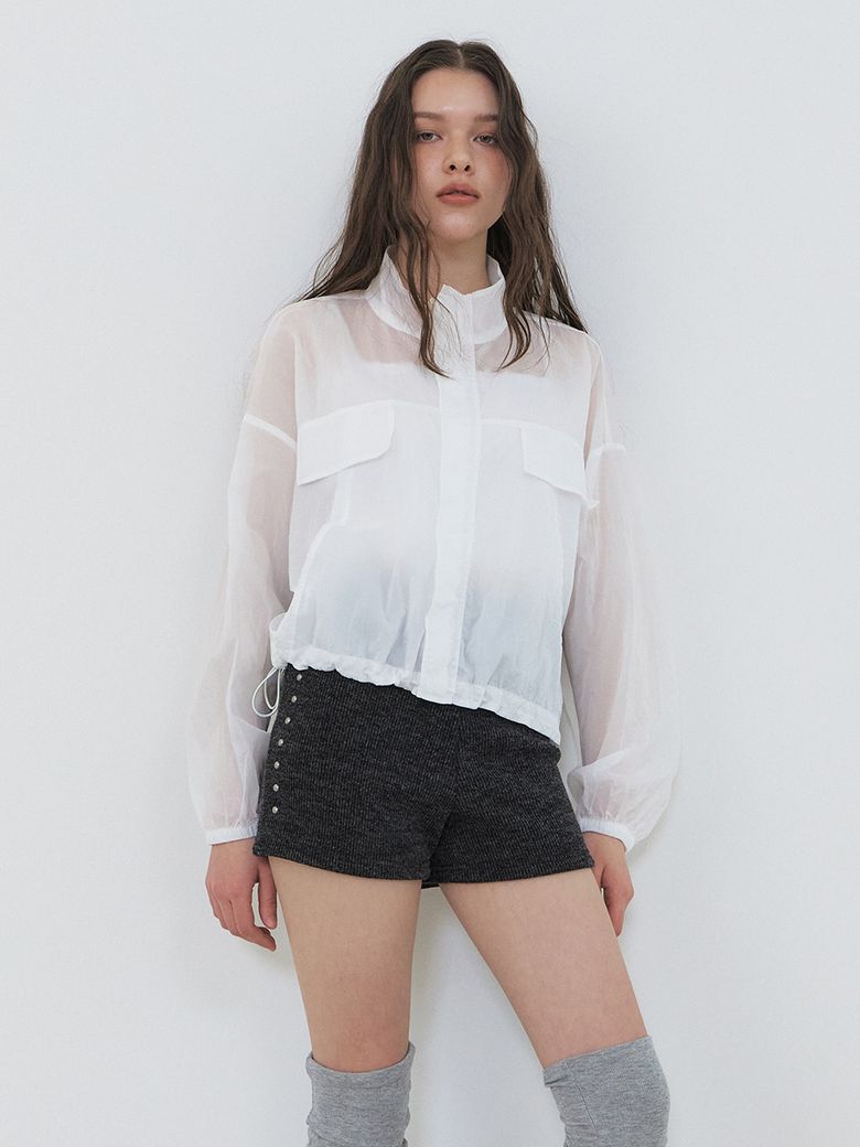 Sheer Wind Jumper, White