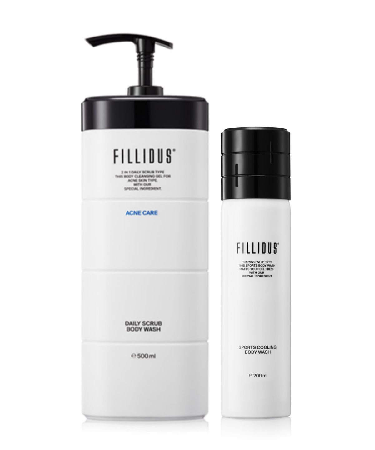 필리더스(FILLIDUS) 데일리 스크럽 바디워시 500ml + 스포츠 쿨링 바디워시 200ml