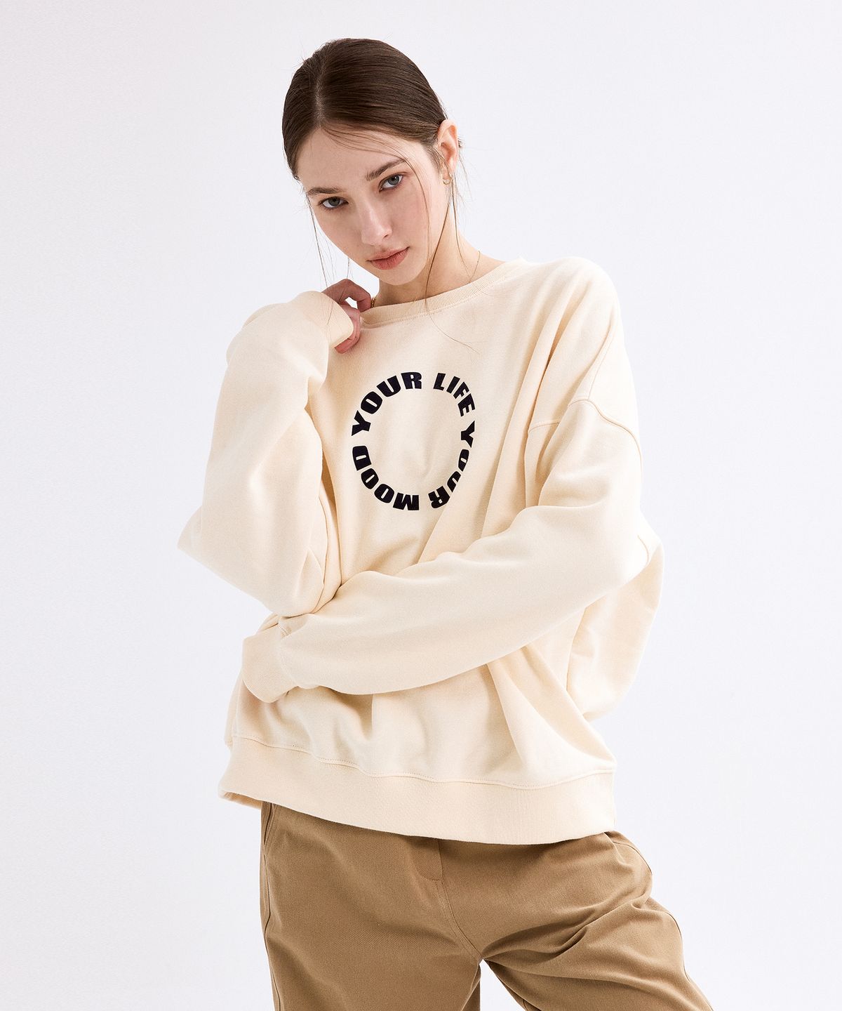 포베레(FOVERE) Lena overfit t-shirt_cream