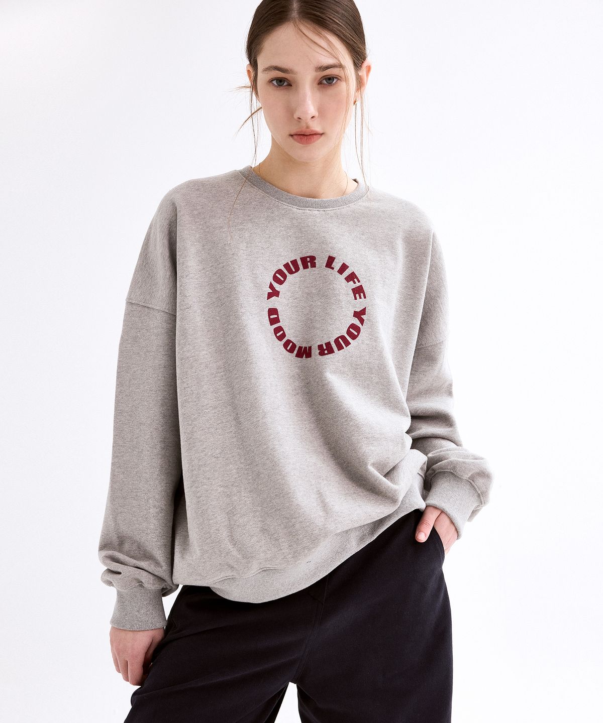 포베레(FOVERE) Lena overfit t-shirt_melange gray