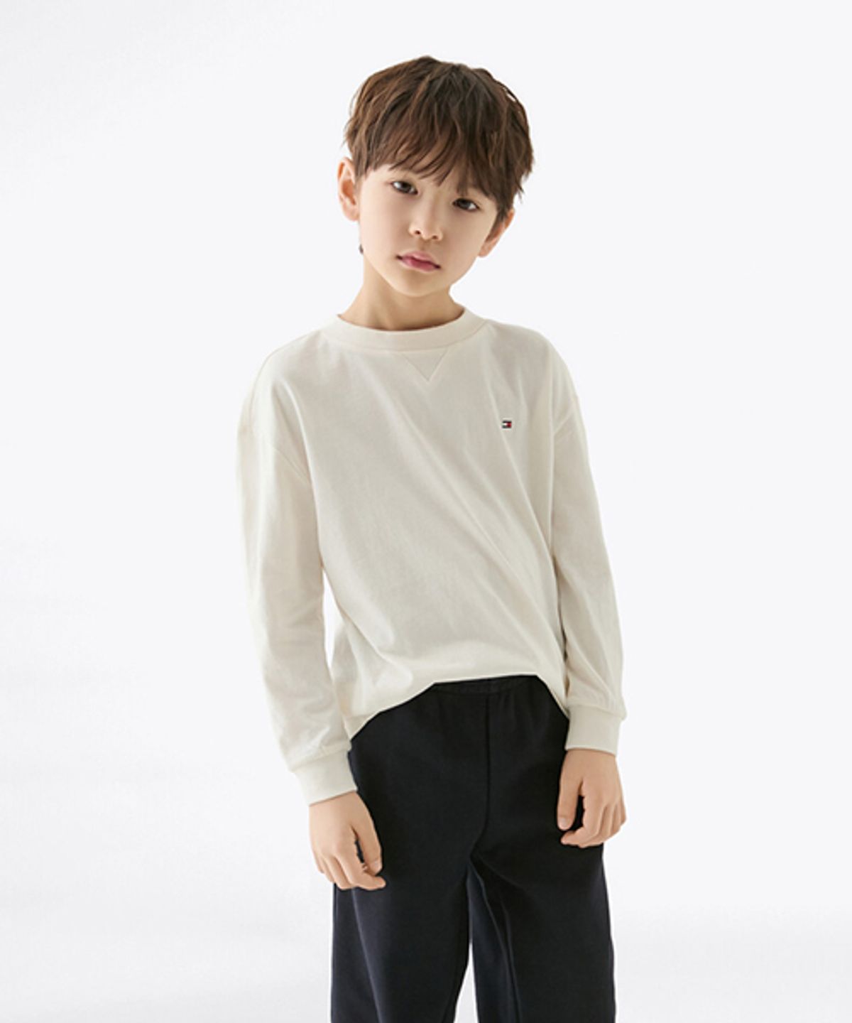 타미힐피거 키즈(TOMMY HILFIGER KIDS) 베이직 긴팔 티셔츠