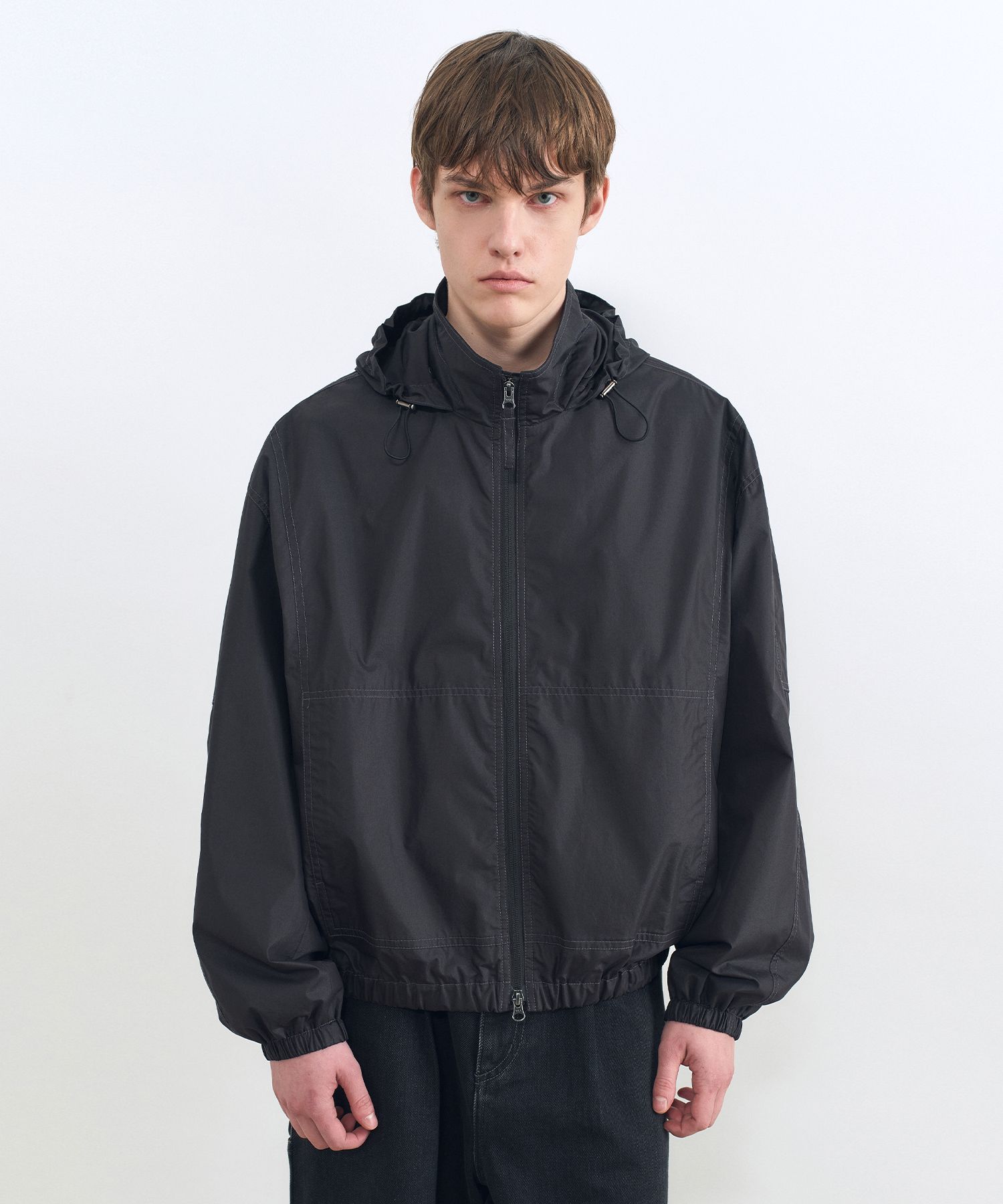 MUSINSA公式 | INSILENCE Chintz Multi Zipper Blue Jacket BLACK