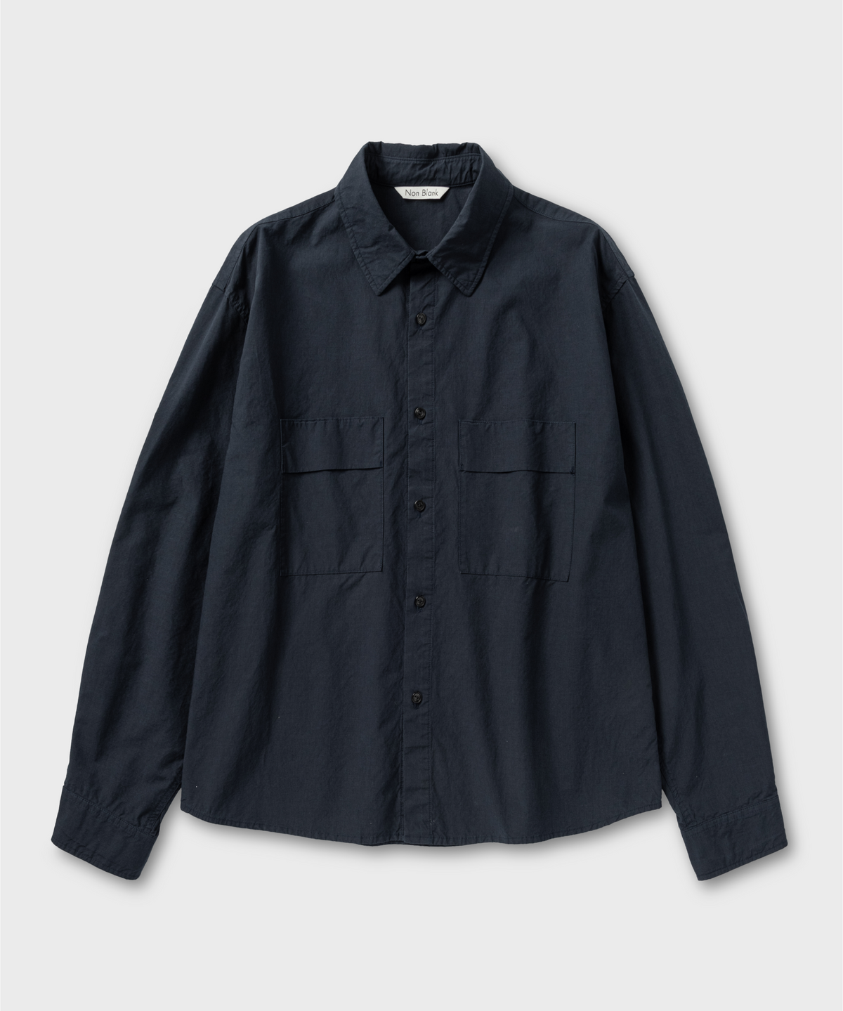 넌블랭크(NONBLANK) 텐셀 포켓 셔츠_DARK NAVY