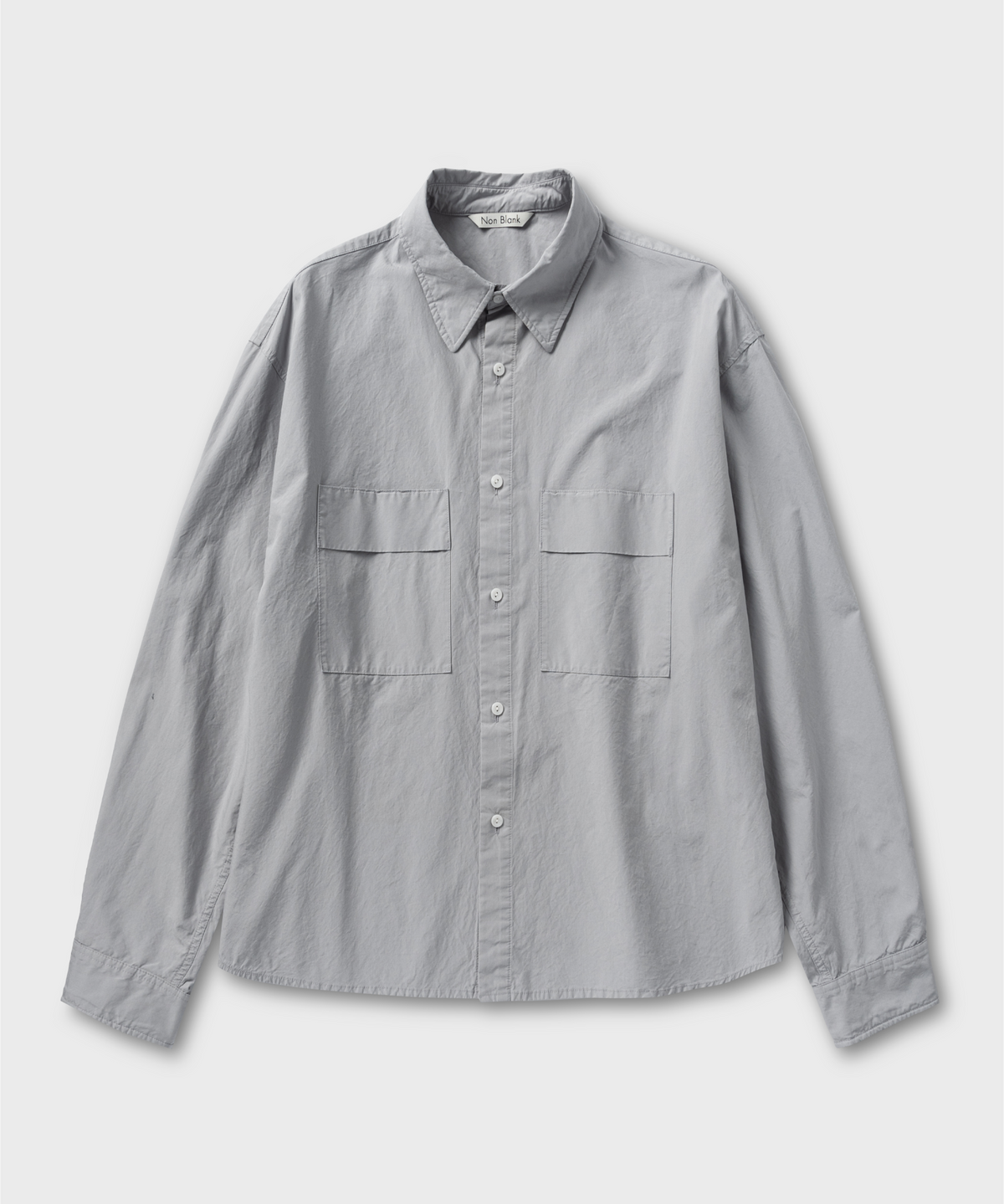 넌블랭크(NONBLANK) 텐셀 포켓 셔츠_LIGHT GREY