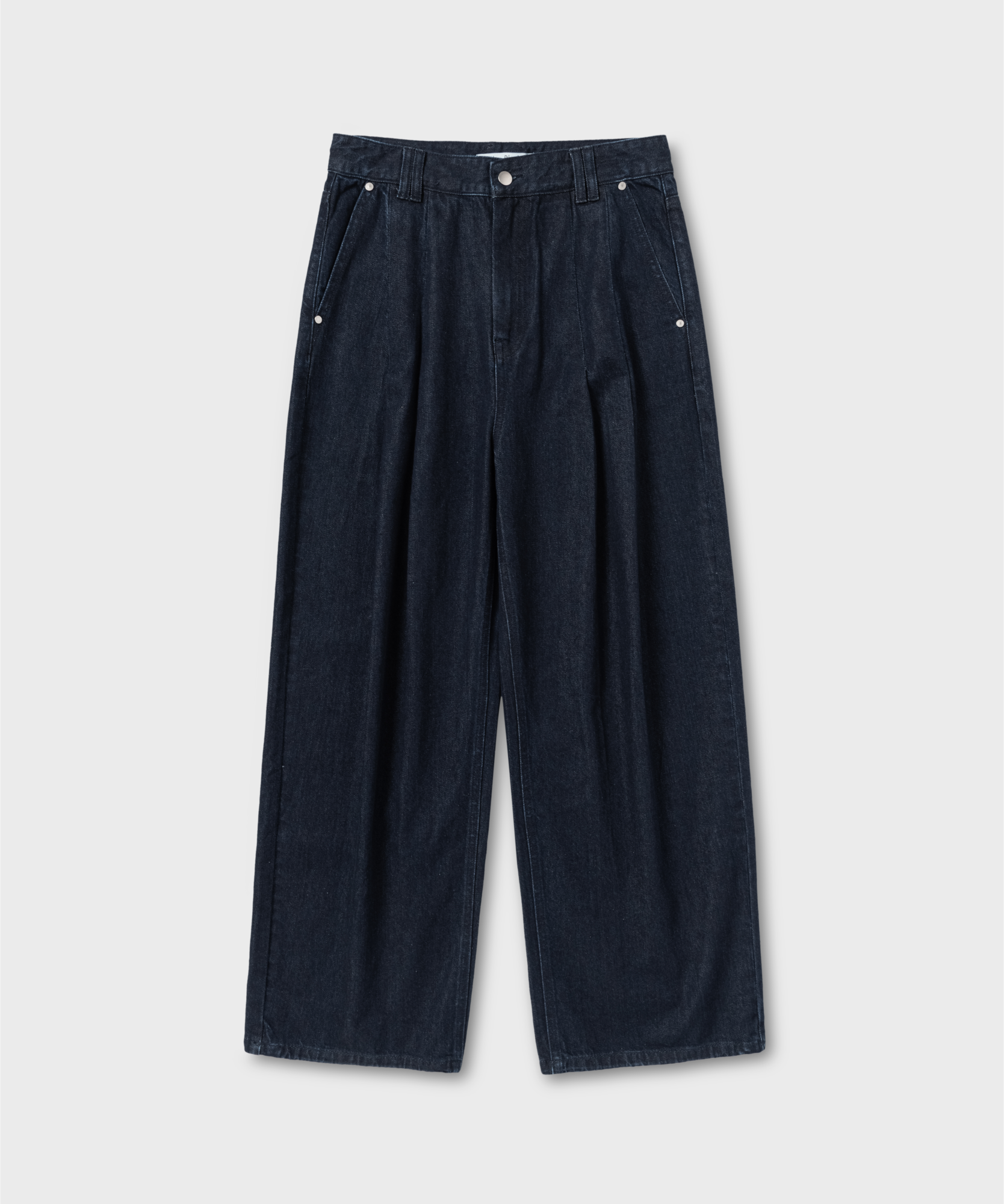 【MODERNIF】Non-fade two-tuck banding wide denim pants The Tux Sidestepper Sneak Fray - Double Stacked | MOTHER DENIM