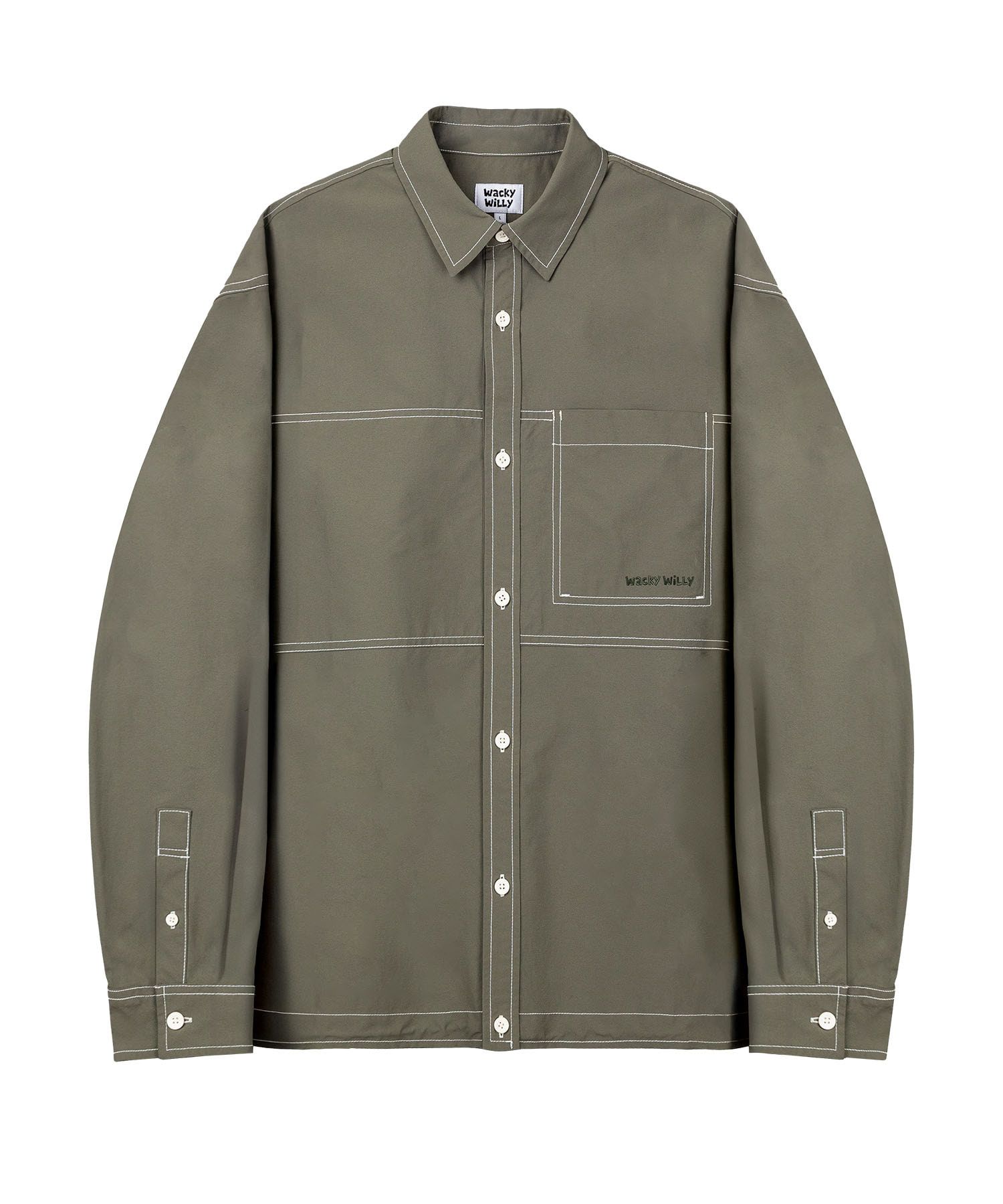 シャツ WACKY WILLY Nylon ripstop overfit shirt MUSINSA | WACKY WILLY Nylon ripstop overfit shirt charcoal