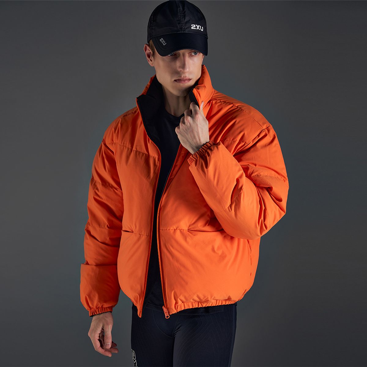 투타임즈유(2XU) 남성 리버시블 푸퍼 다운 자켓 오렌지_MK0101DBLK-ORG