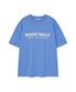 빅 타이포 반팔 티셔츠 블루