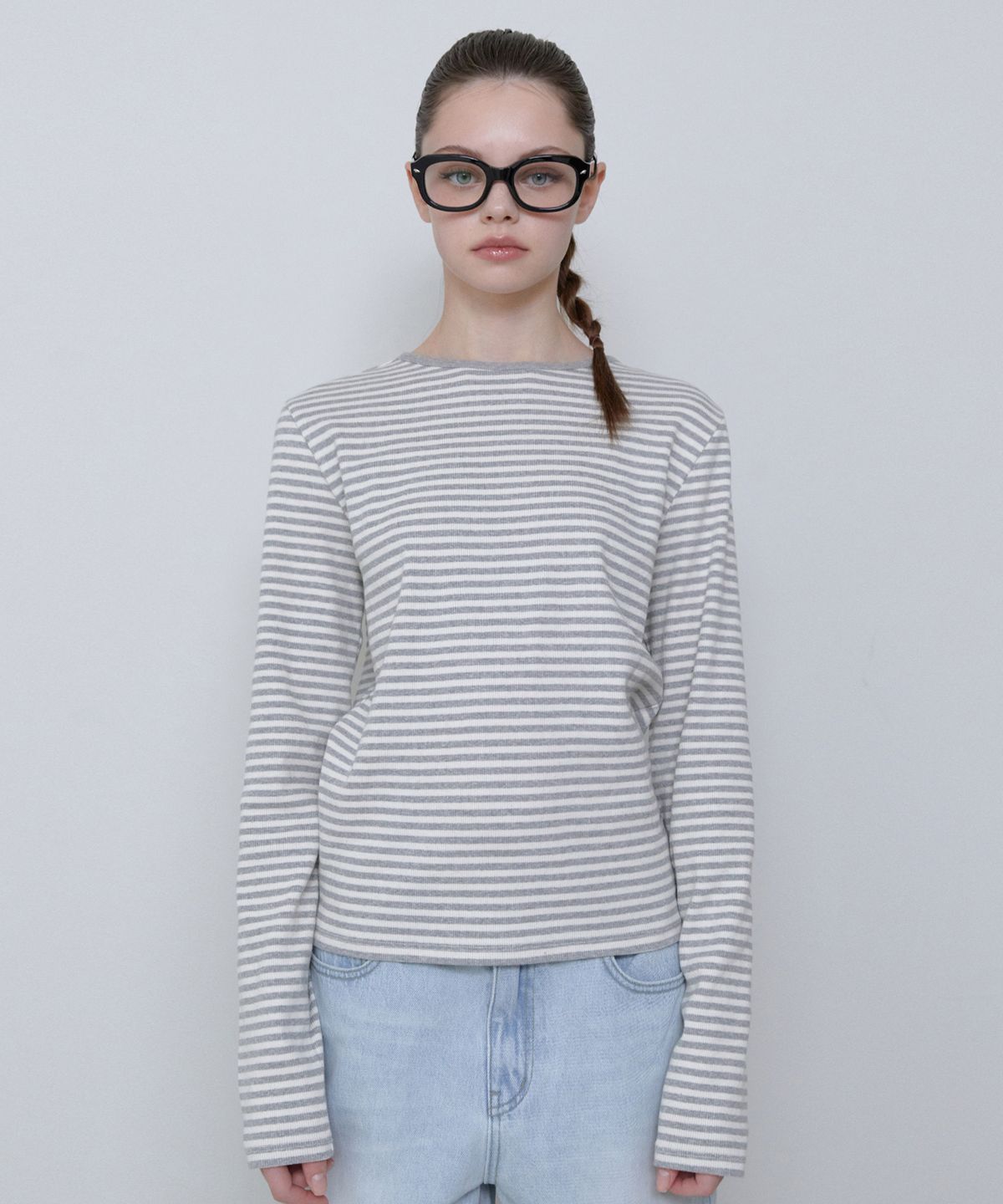 리트리버클럽(RETRIEVER CLUB) BASIC STRIPE LONG SLEEVE [GRAY]