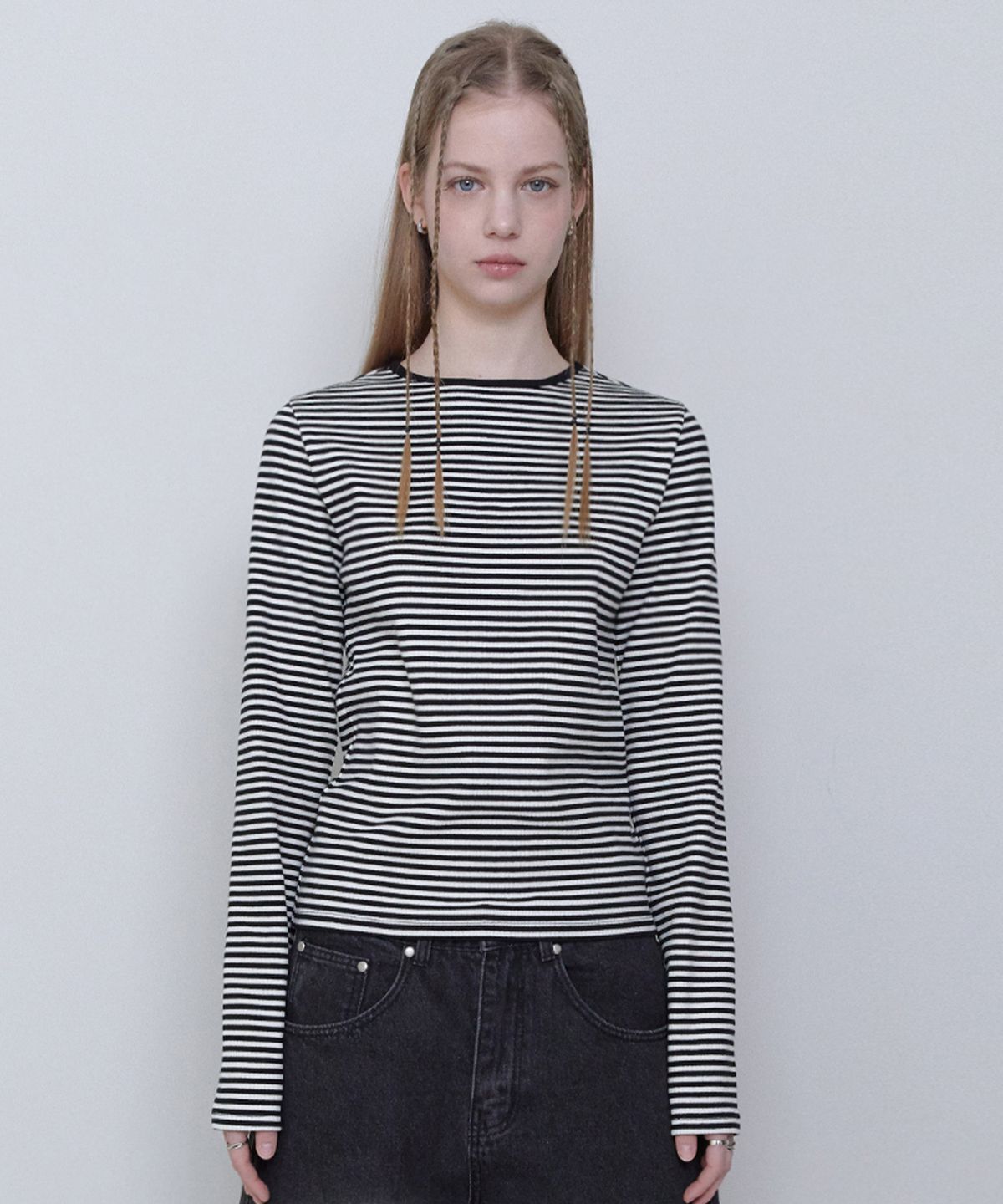 리트리버클럽(RETRIEVER CLUB) BASIC STRIPE LONG SLEEVE [BLACK]