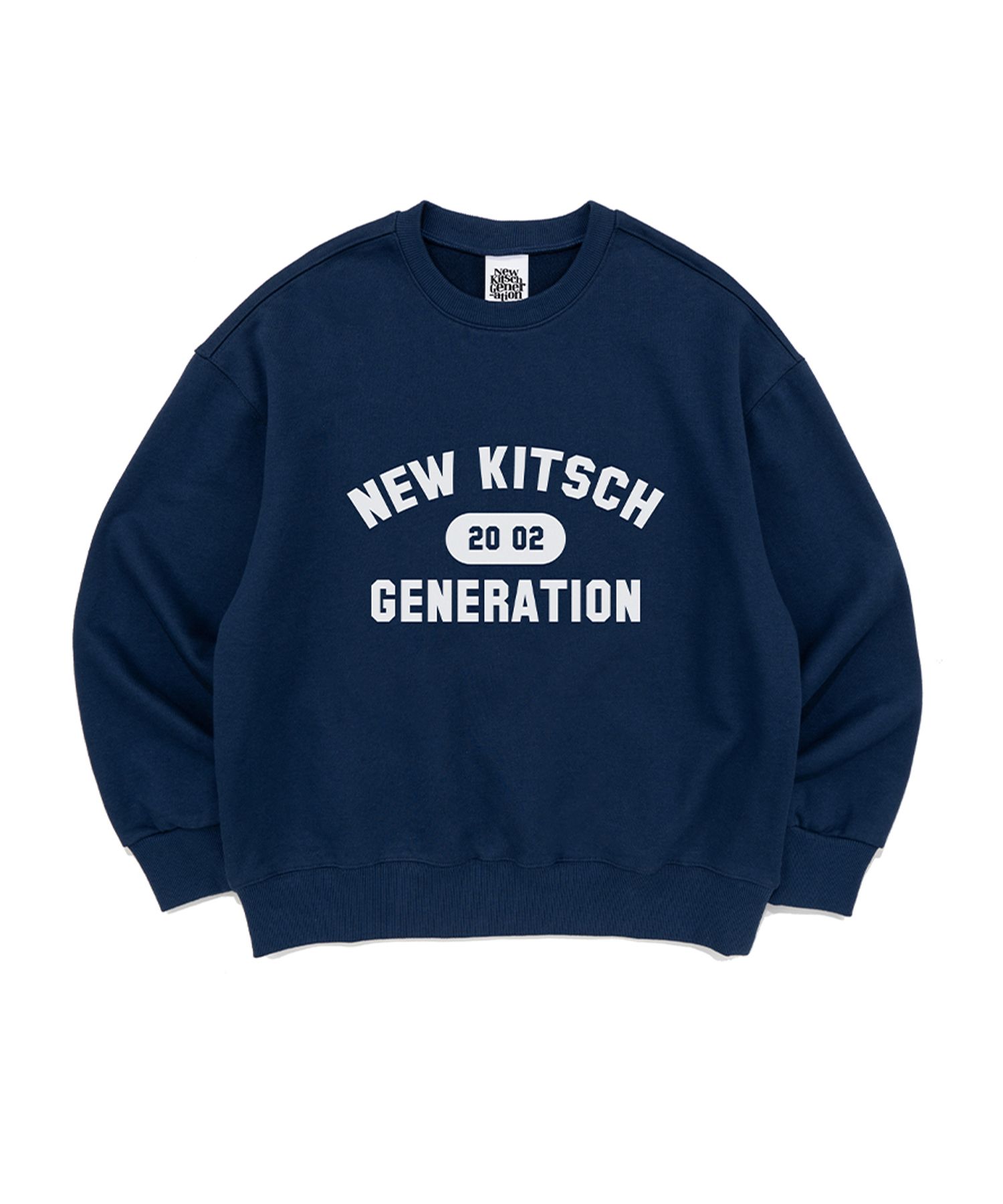 MUSINSA | NEW KITSCH KITSCH VARSITY SWEATSHIRTS-DARCK BLUE