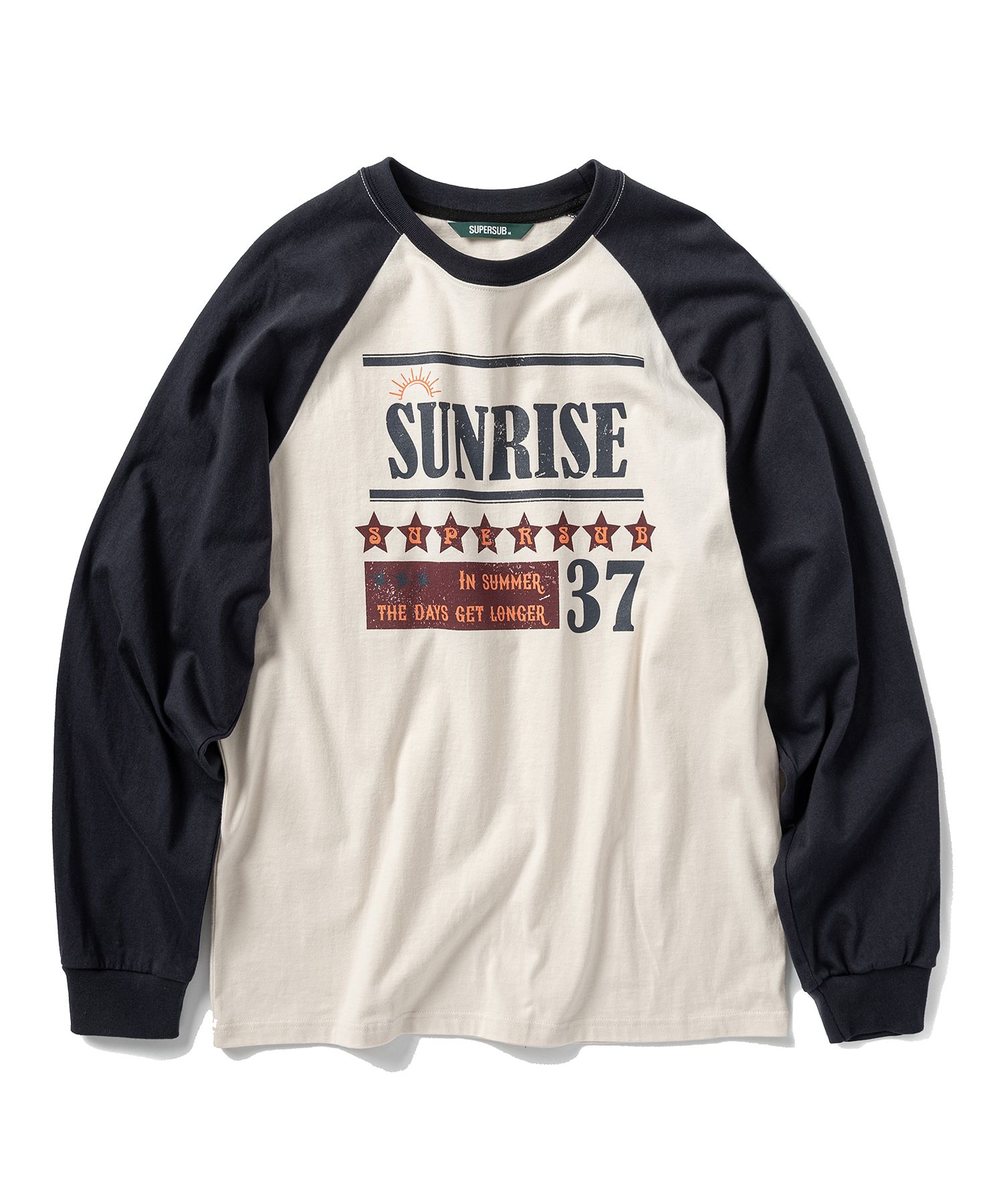 SUPERSUB ♥ Sunrise Raglan Long Sleeve T-Shirt /追跡付 MUSINSA | SUPERSUB Sunrise Raglan Long Sleeve Tee - Navy