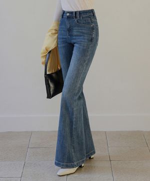 카리빈 미듐블루 워싱 부츠컷 데님팬츠_54DP1899