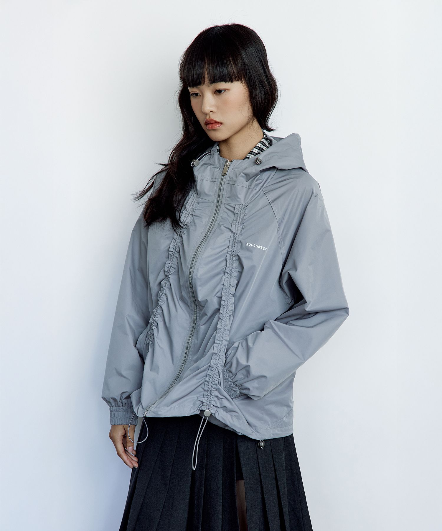 【ROUGHNECK】25SS★ (S,M) SHIRRING WIND BREAKER MUSINSA | ROUGHNECK Shirring Windbreaker White