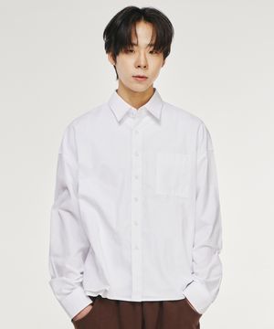 옥스포드 크롭 셔츠[화이트]