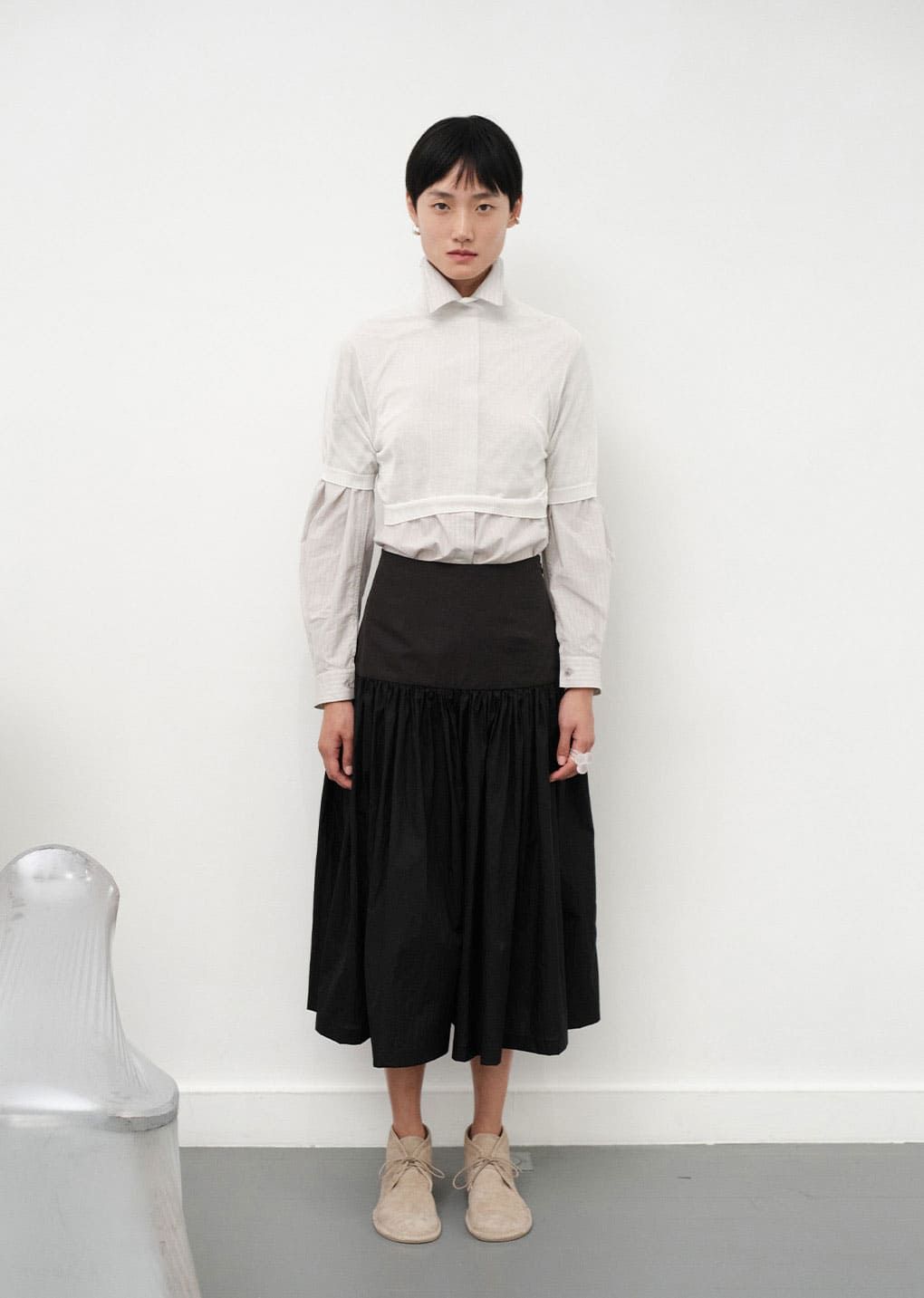 MUSINSA公式 | AMOMENTO SHIRRING CULOTTE PANTS (2COLORS)