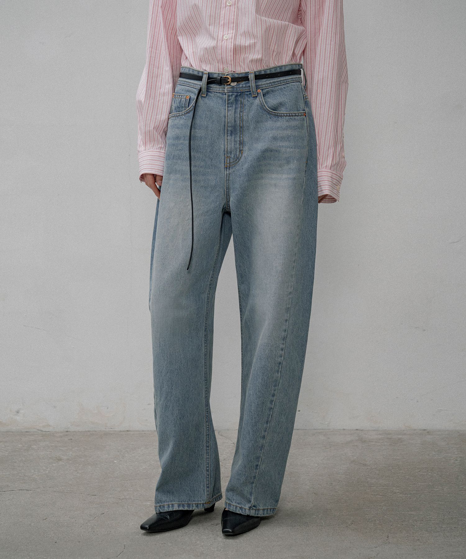 MUSINSA公式 | SIYAZU SIJN6087 アルコカーブドデニム_ライトブルー