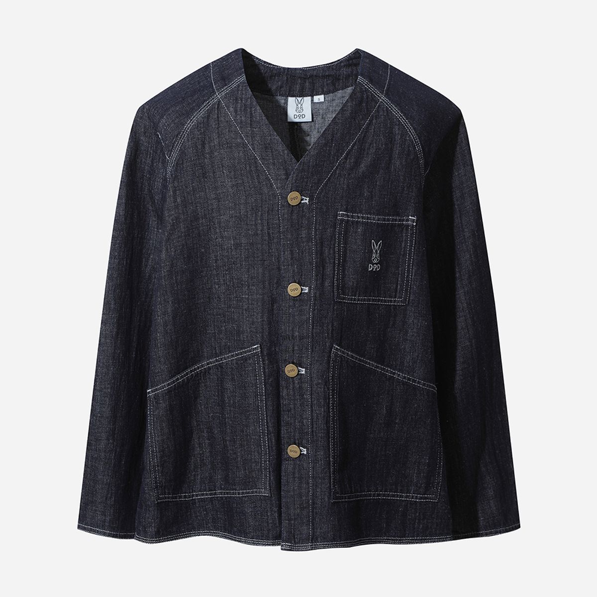 디오디(DOD) 린넨 데님 칸타 자켓(DARK INDIGO)