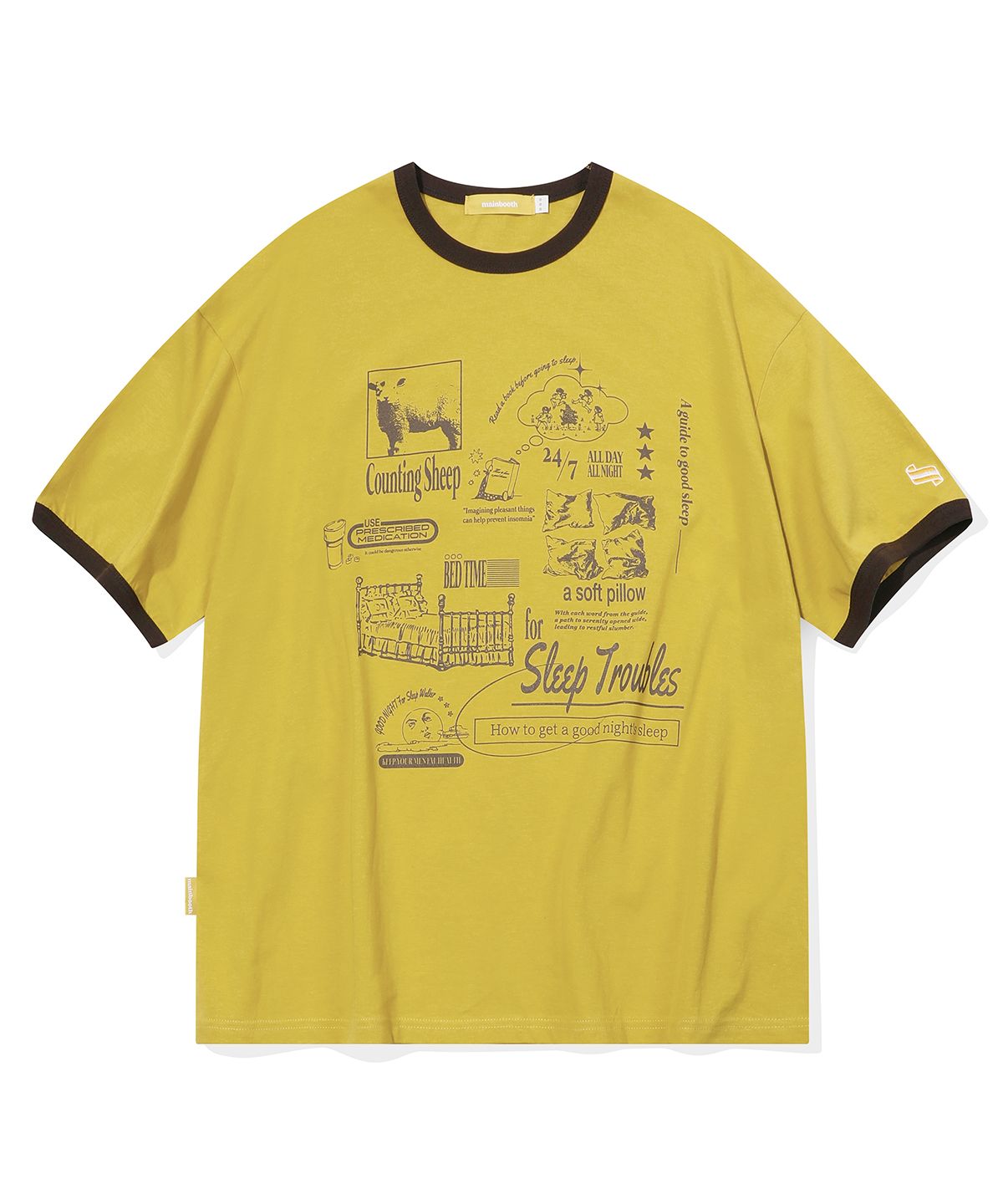 메인부스(MAINBOOTH) Sleep Guide T-shirt(YELLOW)