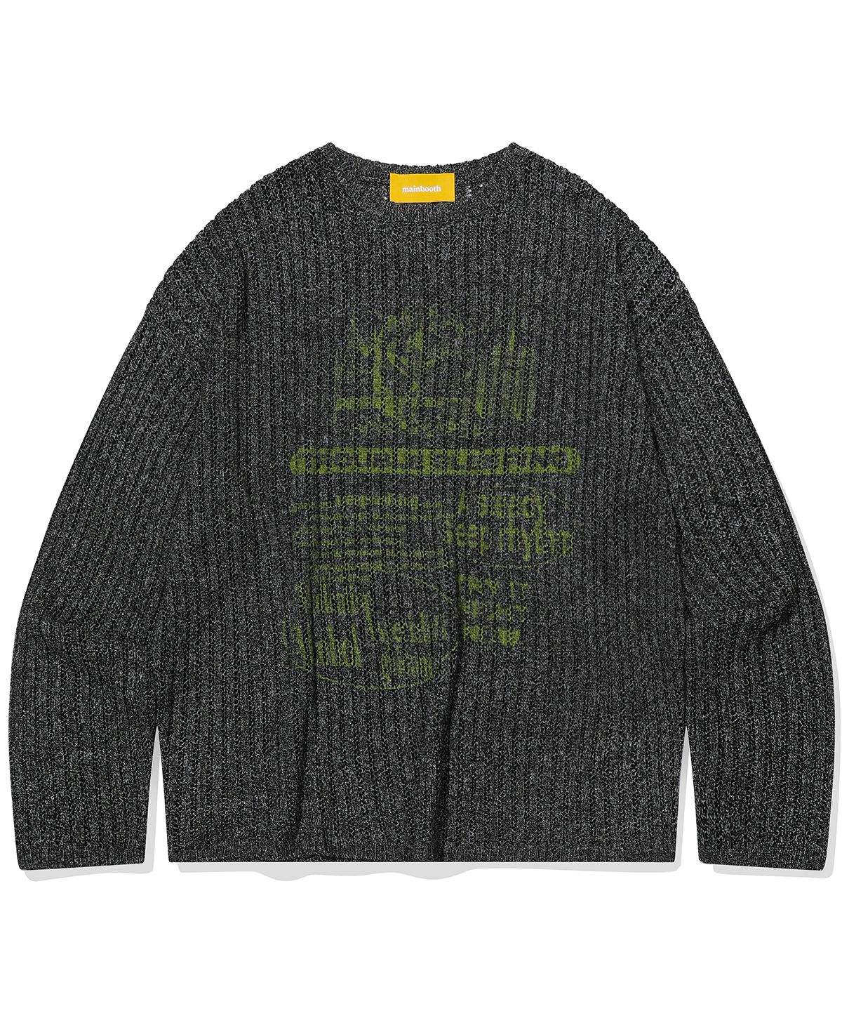 메인부스(MAINBOOTH) Insomnia Mesh Sweater(BLACK)