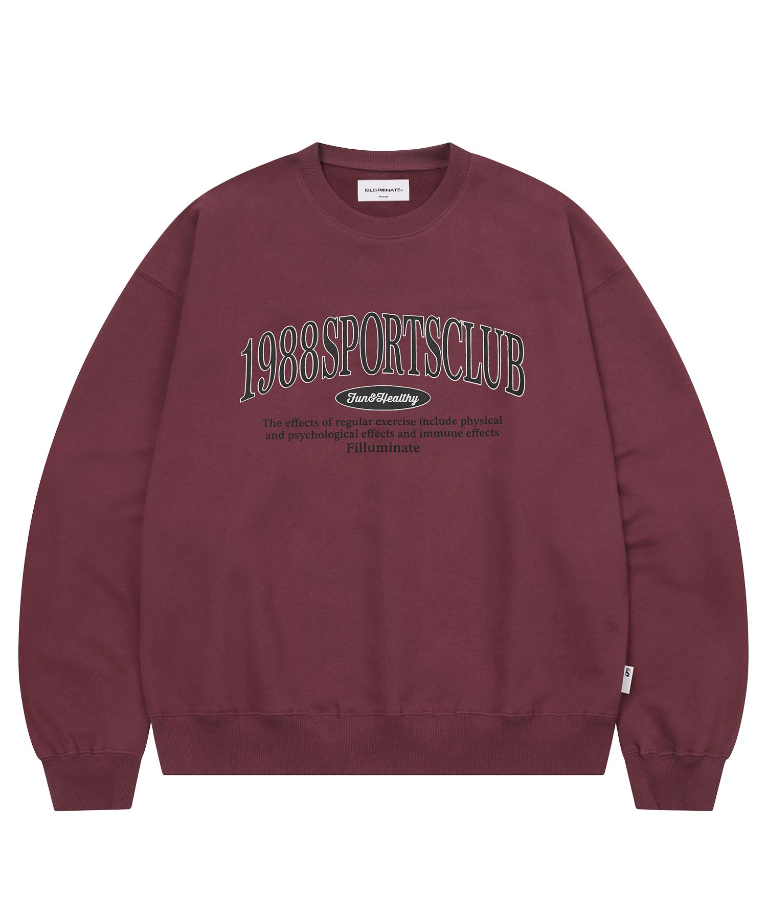 MUSINSA | FILLUMINATE Sports Club Sweatshirt-Wine