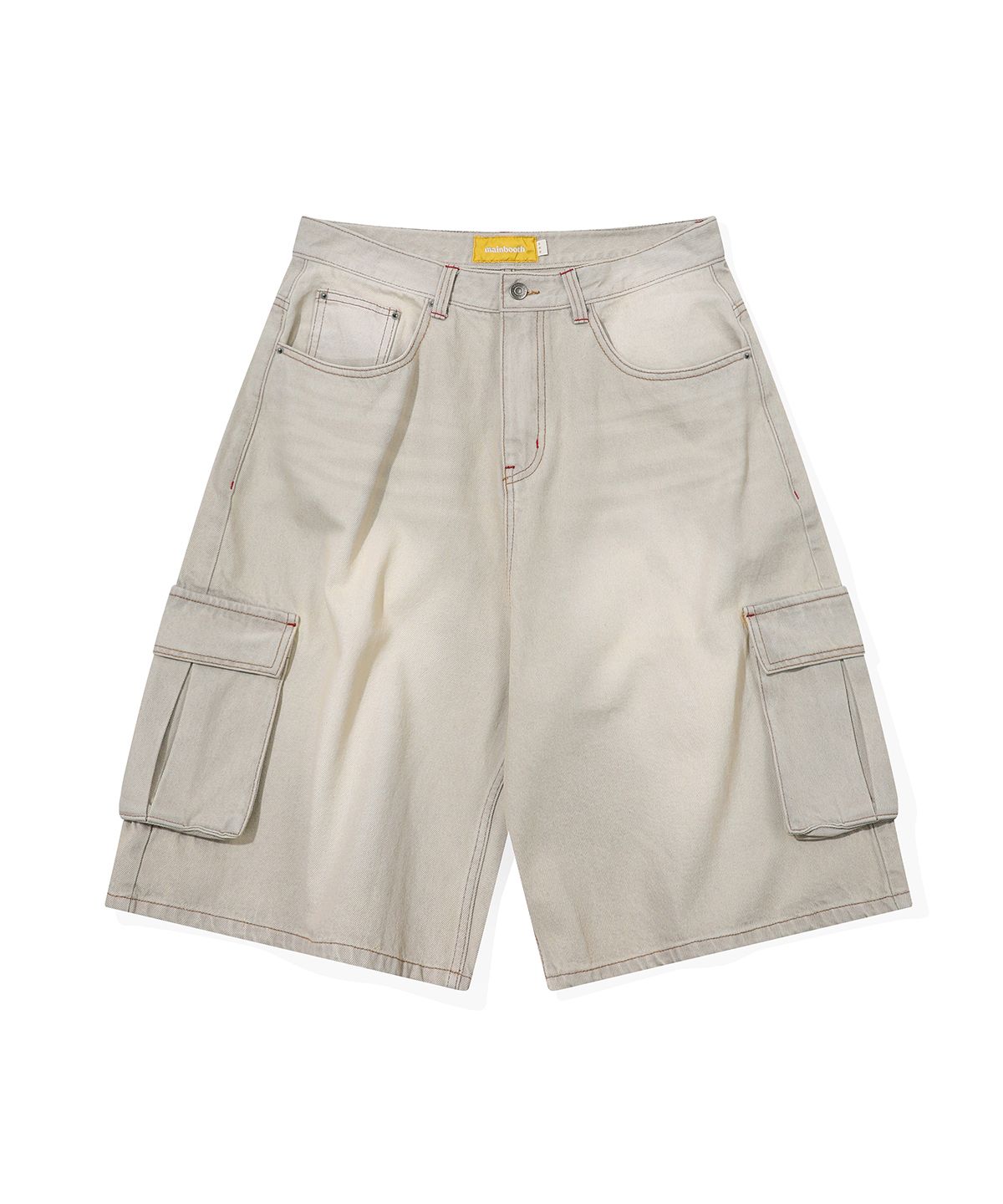 메인부스(MAINBOOTH) Vintage Cargo Denim Shorts(GRAY)