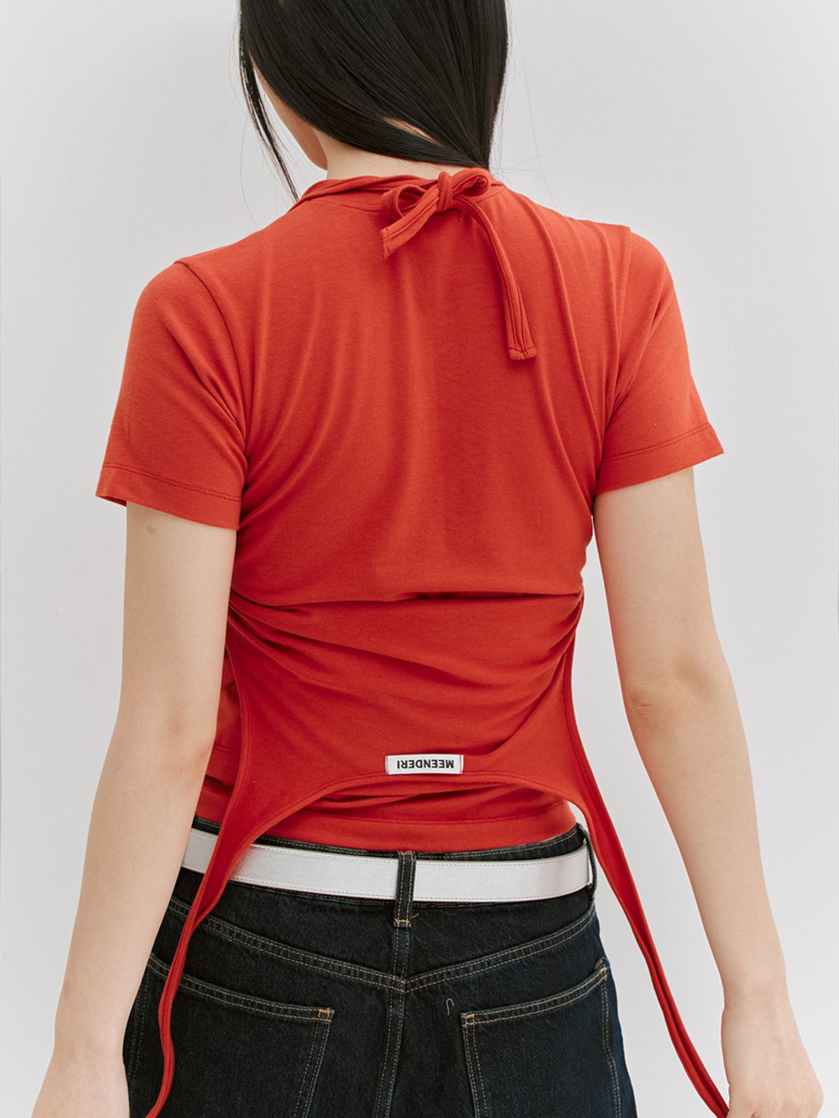 민더리(MEENDERI) 3WAY STRAP TIED TOP - ORANGE