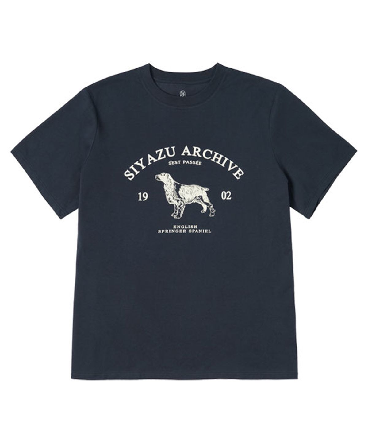 시야쥬(SIYAZU) SITP5191 아카이브 하운드 프린팅 반팔티_Navy