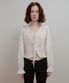 RUFFLE RIBBON BLOUSE - WHITE