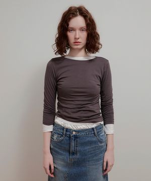 MODAL HALF SLEEVE T-SHIRT - CHARCOAL