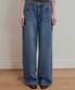 WHISKERS FADED DENIM PANTS - BLUE