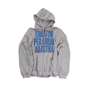 Ad Astra Appliqué 2way Hoodie Zip Up Grey