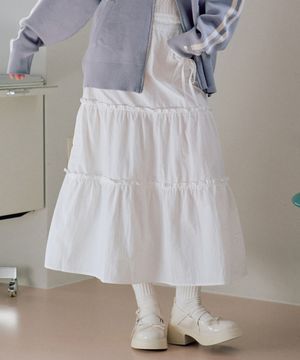 피나 리본 롱스커트 [WHITE]