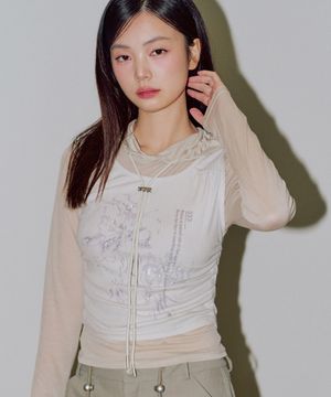 사쿠라 베스트 레이어드 후드 [KHAKI]