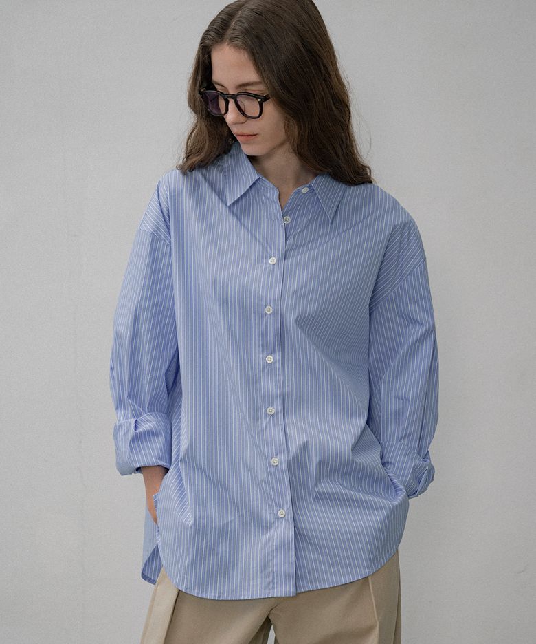 SITP5187 오버 핏 멀티 ST 셔츠_Light blue