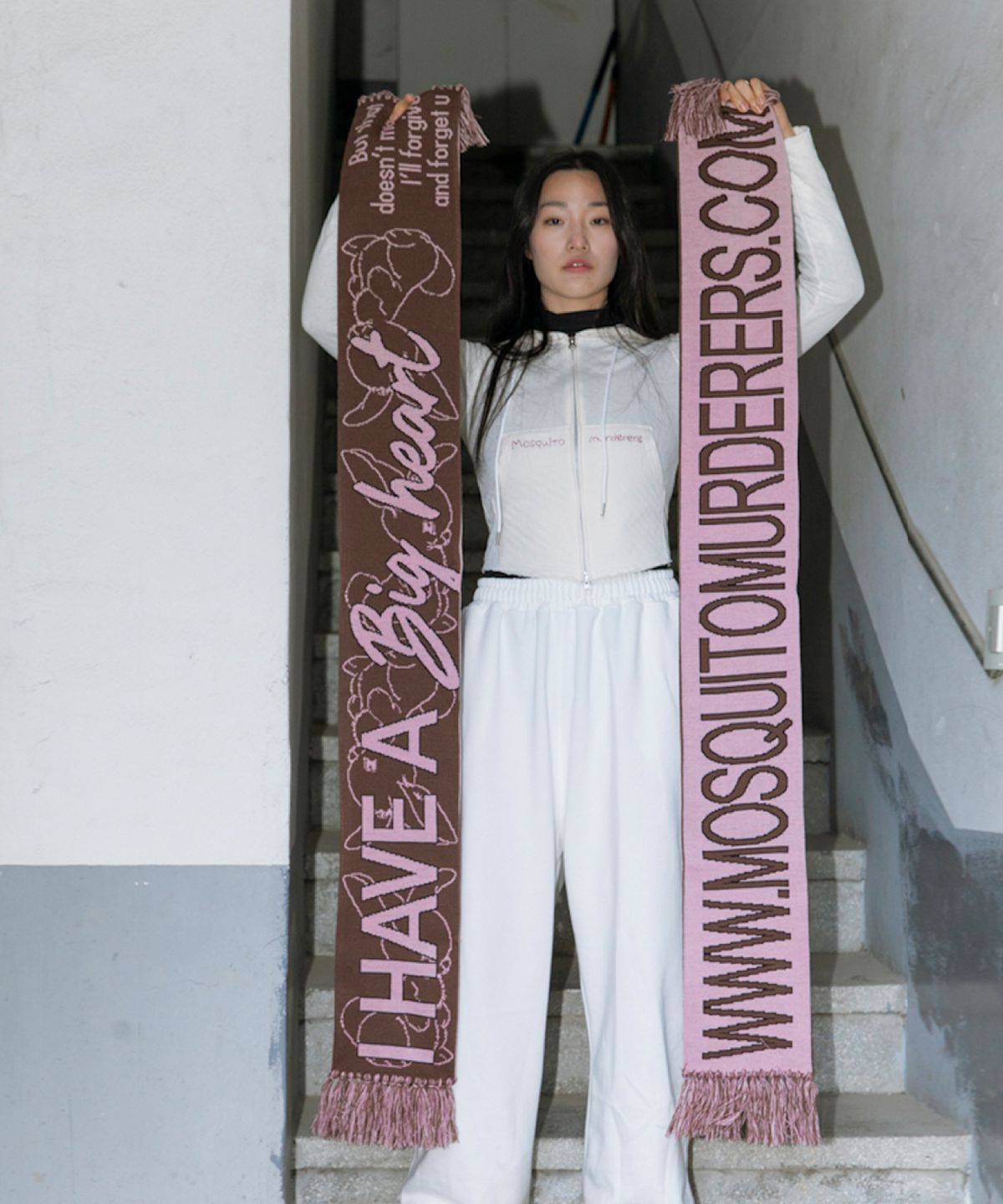 모스키토 머더러스(MOSQUITO MURDERERS) I HAVE A big heart KNIT SCARF