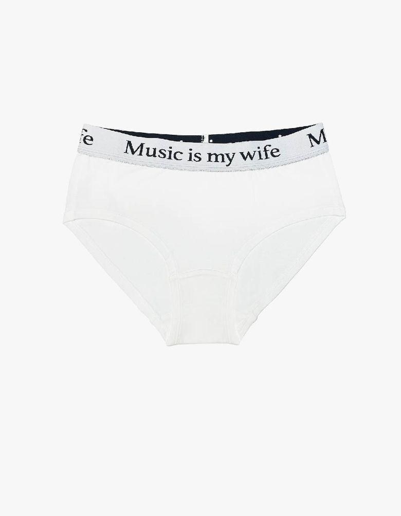 Music is my wife UNDERWEAR Bikini -White