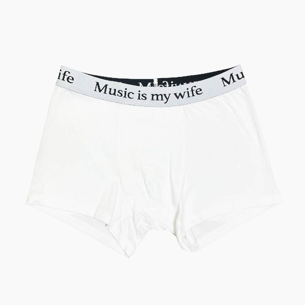 모스키토 머더러스(MOSQUITO MURDERERS) Music is my wife UNDERWEAR Boxer Brief -White