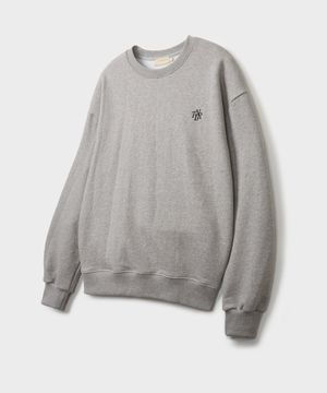 에센셜 스몰 심볼 오버사이즈 맨투맨 멜란지 그레이