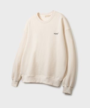 에센셜 토니 오버사이즈 맨투맨 아이보리