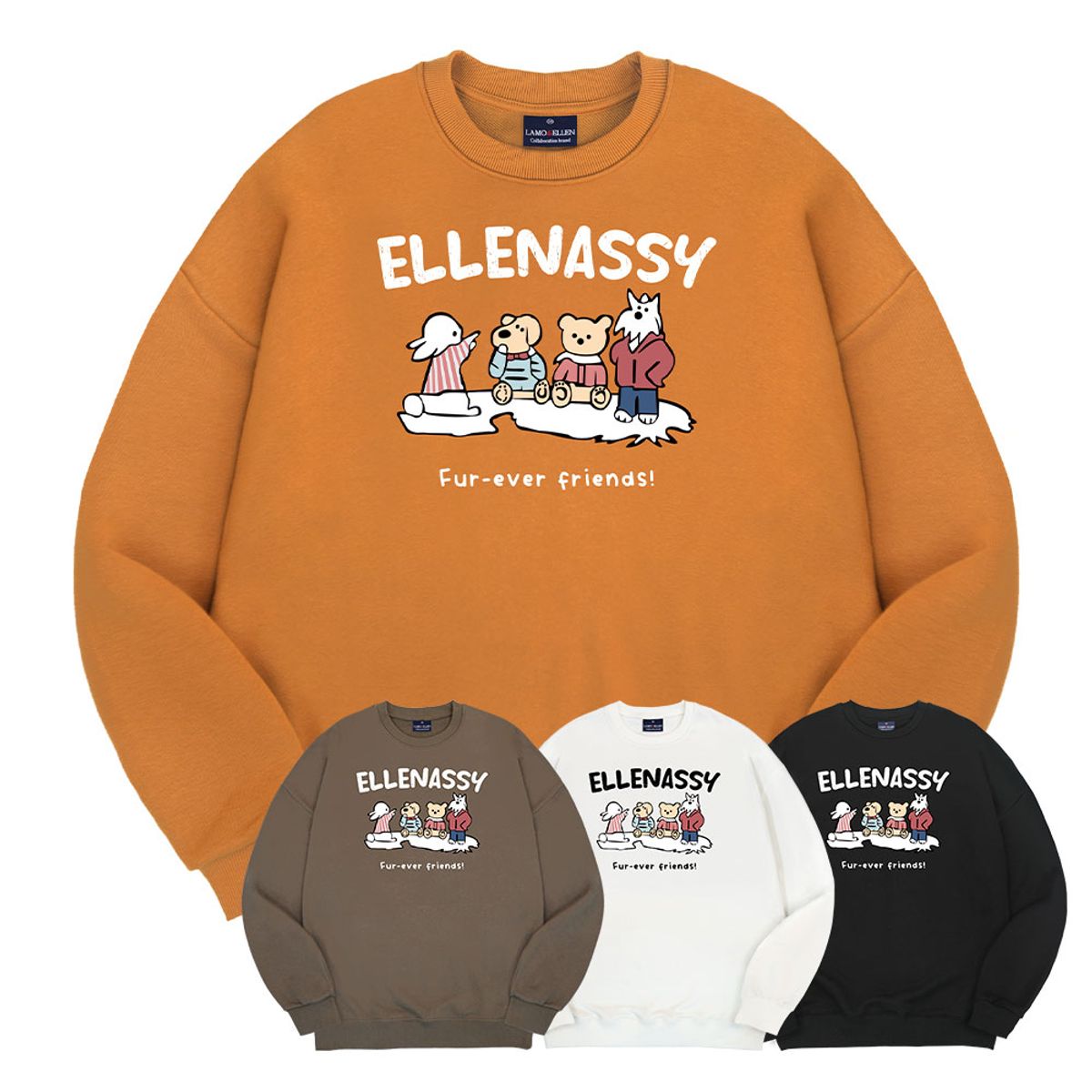 엘런아시(ELLENASSY) 엘런아시 포에버프렌즈 오버핏 맨투맨