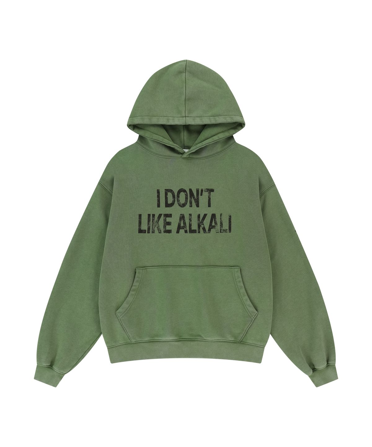 슬로우애시드(SLOWACID) 워시드 ALKALI 후디 [그린]