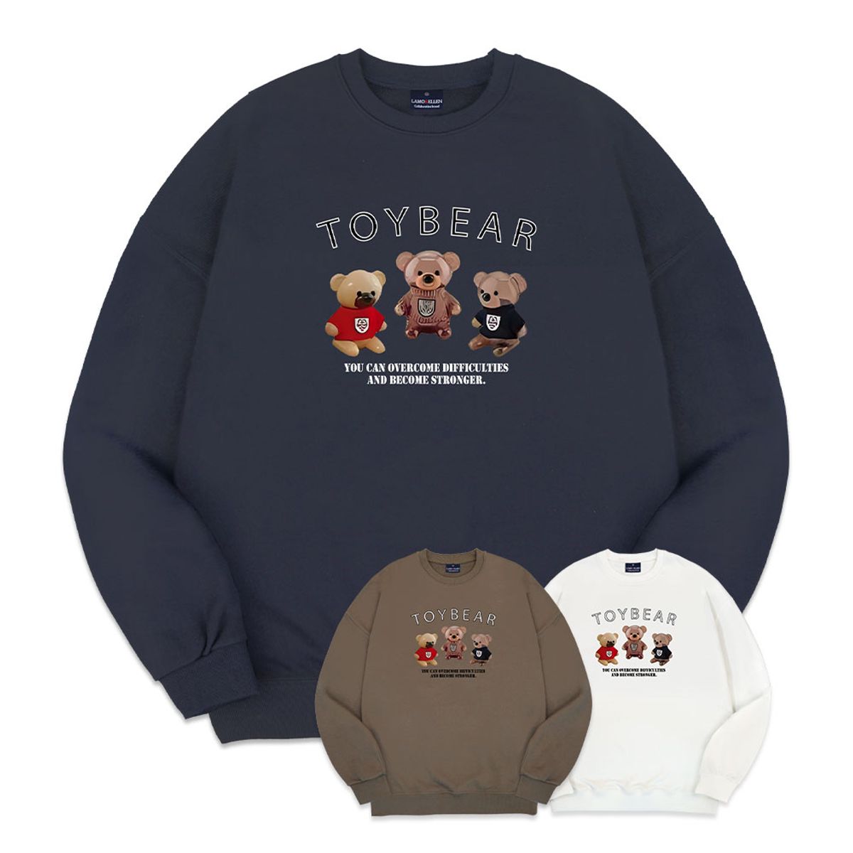 엘런아시(ELLENASSY) 엘런아시 토이곰돌 오버핏 맨투맨