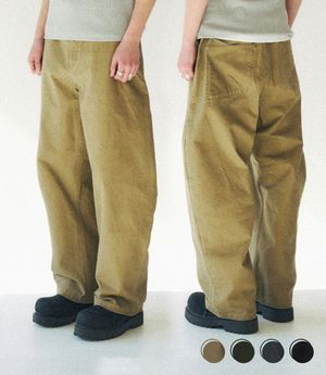 아웃심 커브드 코튼 팬츠 [4COLOR]