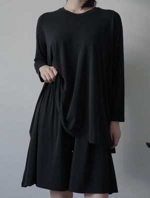 강연 와이드 프릴 반바지 세트